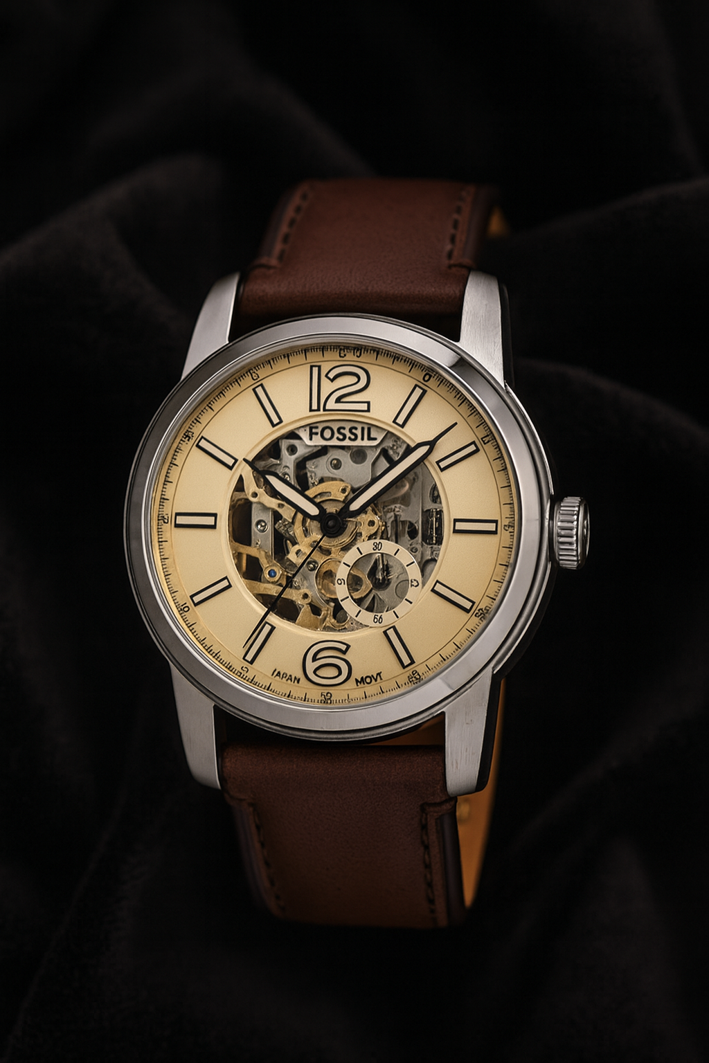 Montre Fossil Heritage en Cuir Marron
